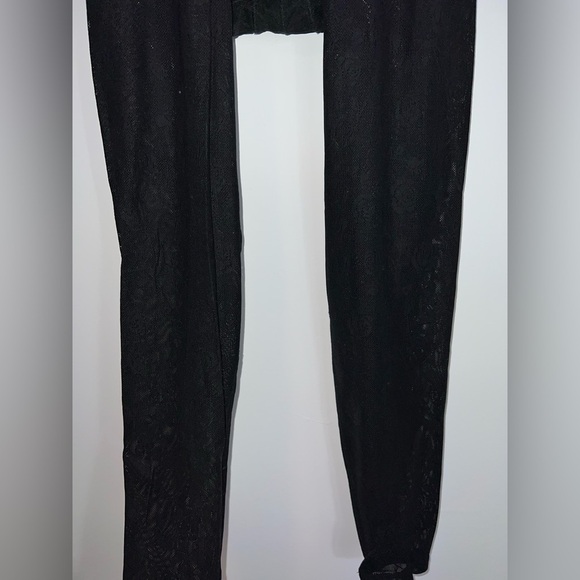 Adam seldman lace leopard black sheer leggings xs - Picture 4 of 14